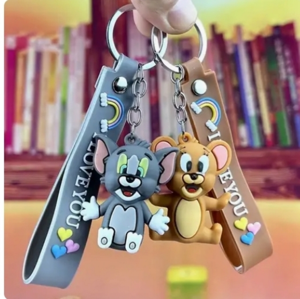 Tom and Jerry keychains